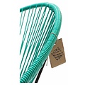 Silla Acapulco Condesa chair turquoise, handmade, black frame