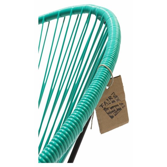 Silla Acapulco Condesa chair turquoise, handmade, black frame