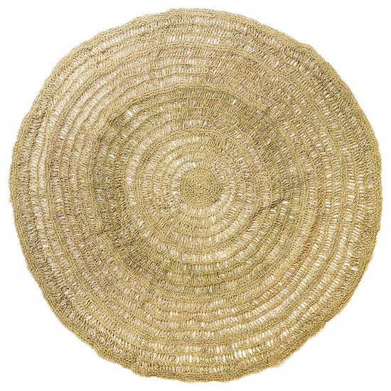 Fair Furniture Tapis rond tissé à la main, brun naturel