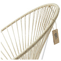 Silla Acapulco Sedia Condesa Canapa, struttura bianca