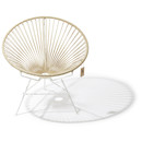 Condesa Hemp chair, white frame