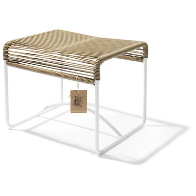 Xalapa bankje beige, wit frame