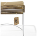 Silla Acapulco Xalapa Hocker oder Fußablage beige, weißes Gestell