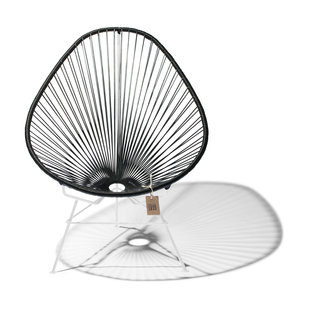 Sedia Acapulco nera, struttura bianca