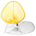 Silla Acapulco Sedia Acapulco giallo, struttura bianca