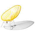 Silla Acapulco Acapulco chair yellow, white frame