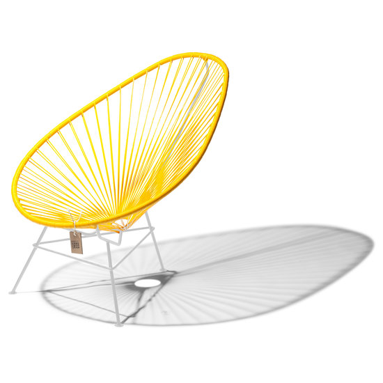 Silla Acapulco Acapulco chair yellow, white frame