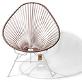 Silla Acapulco Silla Acapulco marrón topo, estructura blanca