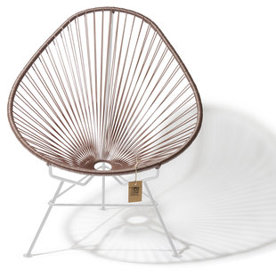 Acapulco Stuhl taupe metallic, weißes Gestell