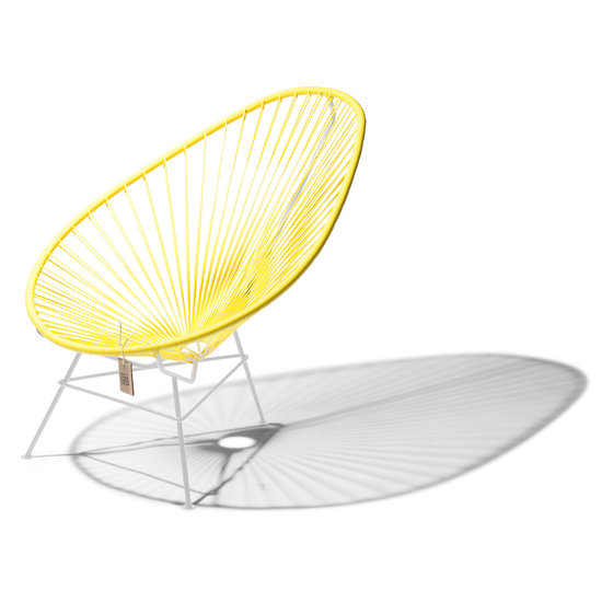 Silla Acapulco Silla Acapulco amarillo canario, estructura blanca