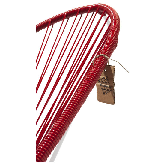 Silla Acapulco Fauteuil Acapulco rouge avec cadre blanc