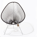 Silla Acapulco Fauteuil Acapulco chocolat brun, cadre blanc
