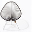 Silla Acapulco Sedia Acapulco marrone scuro, struttura bianca