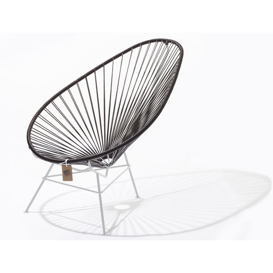 Silla Acapulco Acapulco chair chocolate brown with white frame