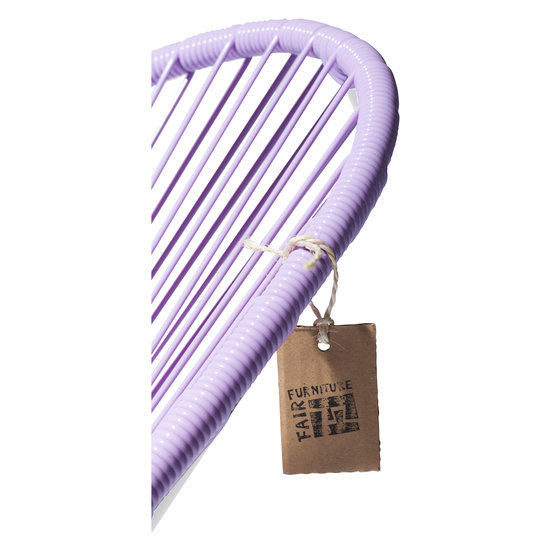 Silla Acapulco Handmade Acapulco chair lilac, white frame