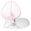 Silla Acapulco Silla Acapulco rosa pastel, armazón en blanco