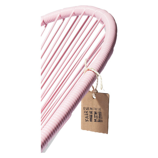 Silla Acapulco Silla Acapulco rosa pastel, armazón en blanco