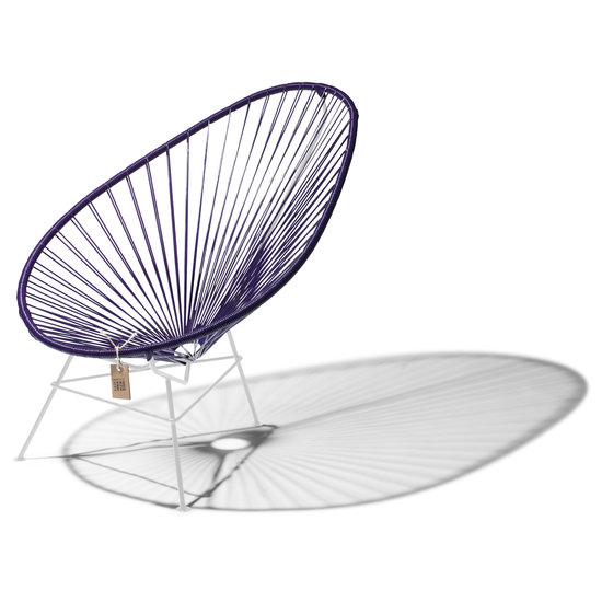 Silla Acapulco Sedia Acapulco colore viola, struttura bianca