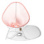 Silla Acapulco Handmade Acapulco chair salmon pink, white frame