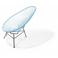 Silla Acapulco Handmade Acapulco chair pastel blue, black frame