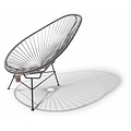 Silla Acapulco Handmade Acapulco chair silver-grey, black frame