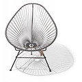 Silla Acapulco Handmade Acapulco chair silver-grey, black frame