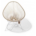 Silla Acapulco Acapulco chair beige, white frame