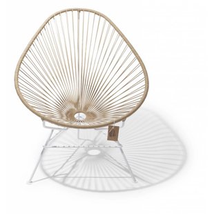 Acapulco chair beige, white frame