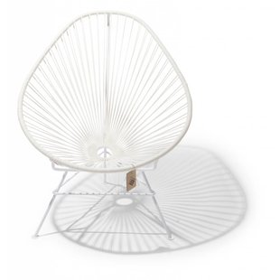 Fauteuil Acapulco blanc, cadre blanc