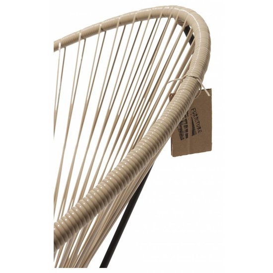 Silla Acapulco Der Condesa Stuhl beige, handgefertigt in Mexiko