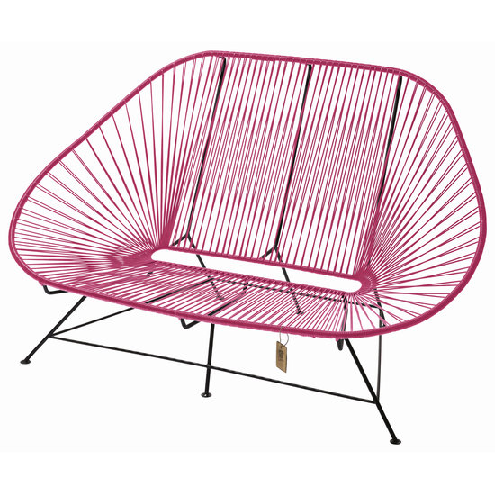 Silla Acapulco Acapulco 2-zitsbank bougainvillea, geschikt voor 2 tot 3 personen