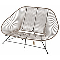 Silla Acapulco Acapulco panchina taupe metallico, adatta per 2 o 3 persone