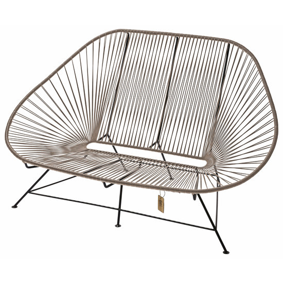 Silla Acapulco Acapulco sofa canapé taupe métallique, adapté pour 2 personnes