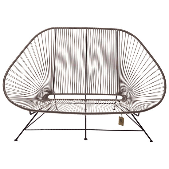Silla Acapulco Acapulco sofa canapé taupe métallique, adapté pour 2 personnes