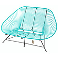 Silla Acapulco Acapulco sofa canapé turquoise clair, adapté pour 2 personnes
