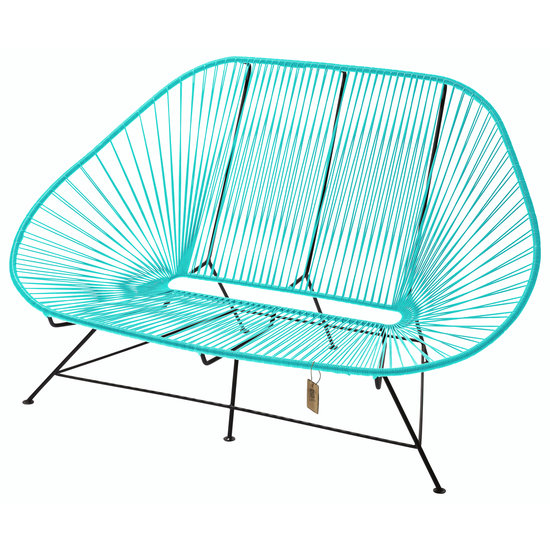 Silla Acapulco Acapulco sofa canapé turquoise clair, adapté pour 2 personnes