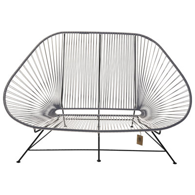 Acapulco Zweisitzer Sofa silbergrau, geeignet für 2 bis 3 Personen