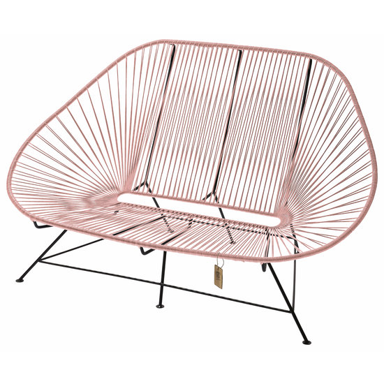 Silla Acapulco Acapulco 2 Seater Sofa pink pastel, suitable for 2 to 3 people