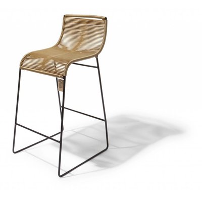 Barstoel Zicatela goudkleur, staal en pvc