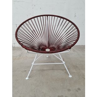 Condesa Stuhl Naturleder, weißes Gestell