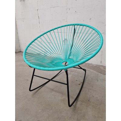 Fauteuil Condesa à bascule turquoise clair