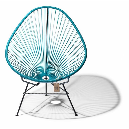 Silla Acapulco Fauteuil Acapulco bleu pétrole, faite à la main au Mexique - Amovible