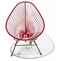 Silla Acapulco Acapulco stoel rood met zwart frame - 2-delig (afneembaar)