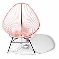 Silla Acapulco Handgemaakte Acapulco stoel zalmroze, zwart frame - 2-delig (afneembaar)