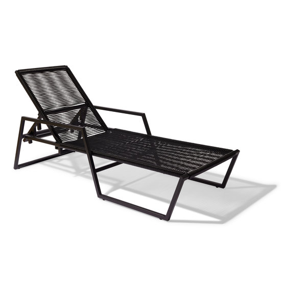 Silla Acapulco Bain de soleil Solas noir, inclinable