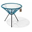 Silla Acapulco Table Japón bleu pétrole avec plateau en verre
