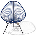 Silla Acapulco Handgemaakte Acapulco stoel marineblauw, zwart frame