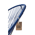 Silla Acapulco Handmade Acapulco chair navy blue, black frame