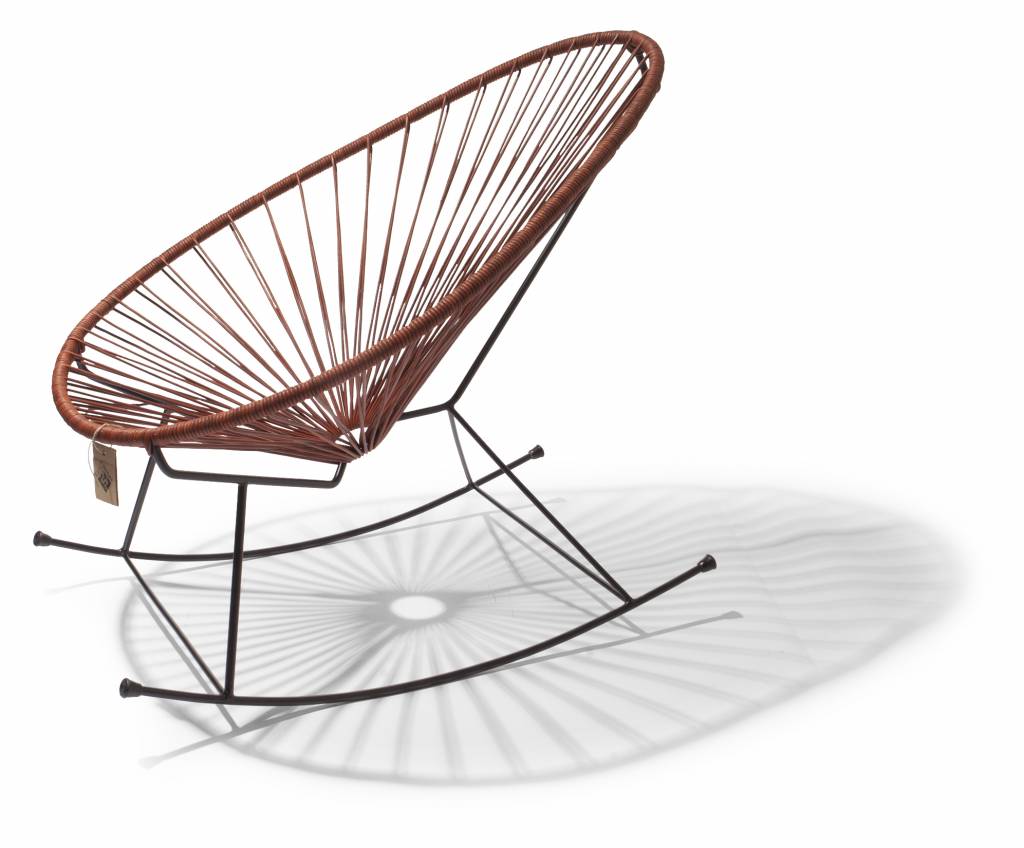 Unieke limited edition schommelstoel in natuurleder | Originele stoelen