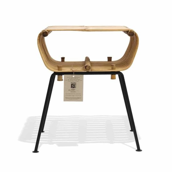 Fair Furniture Taburete bajo bambú Rib